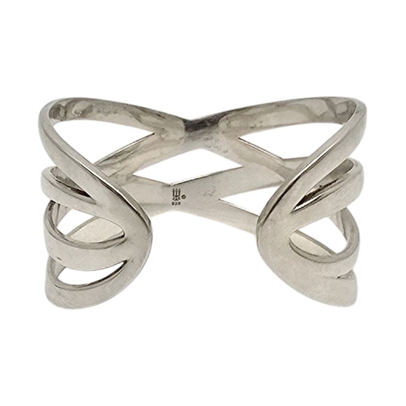 James Avery Sterling Silver Double X Crossover Infinity Cuff Bracelet #20911 - Picture 3 of 9